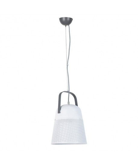 JUSTIN Lustre  suspension tete orientable E27 60W blanc et anthracite