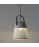 JUSTIN Lustre  suspension tete orientable E27 60W blanc et anthracite