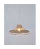 DAWEI Lustre  suspension en rotin 45x20 cm E27 100W beige