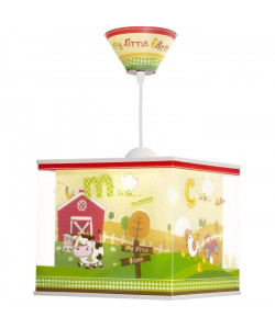 Lustre suspension chambre enfant My little farm  Vert