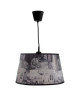 Lustre  suspension Flama 30 cm noir et blanc