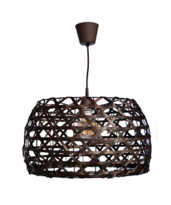 Lustre  suspension osier 35 cm marron