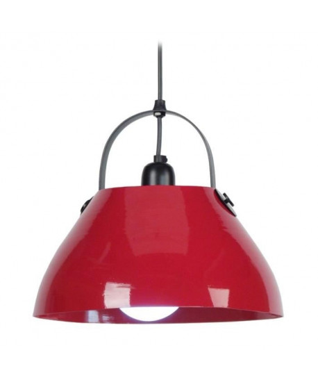 CLOCHE BARRE Suspension acier 30x30x80 cm Rouge