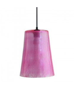 GLITTER CÔNE Suspension verre 20x20x90 cm Rose Fort