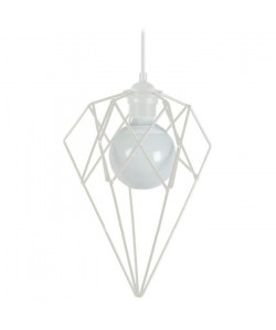 GEOMETRIQUE Suspension acier 30x30x90 cm Blanc