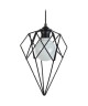 GEOMETRIQUE Suspension acier 30x30x90 cm Noir