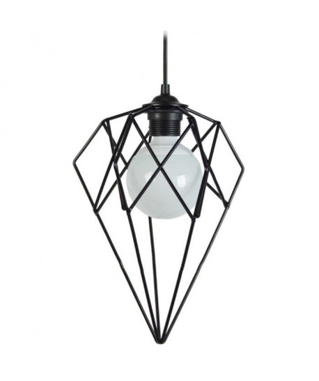 GEOMETRIQUE Suspension acier 30x30x90 cm Noir