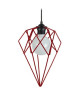 GEOMETRIQUE Suspension acier 30x30x90 cm Rouge