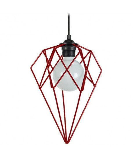 GEOMETRIQUE Suspension acier 30x30x90 cm Rouge