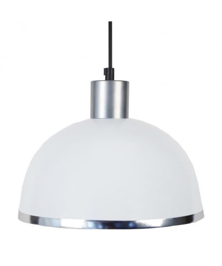 DEMIBOULE C Suspension acier 24x24x90 cm Blanc