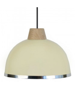 DEMIBOULE B Suspension acier 24x24x90 cm Creme