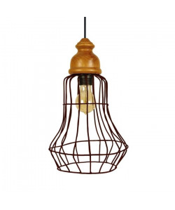 BIRNE Suspension acier 24x24x90 cm Marron