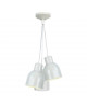 CARLSON Lustre acier 30x30x100 cm Blanc