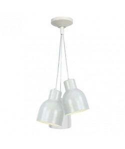 CARLSON Lustre acier 30x30x100 cm Blanc