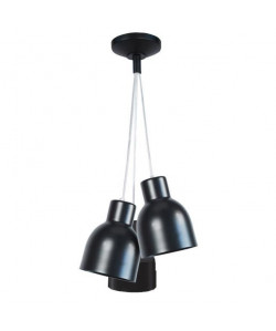 CARLSON Lustre acier 30x30x100 cm Noir