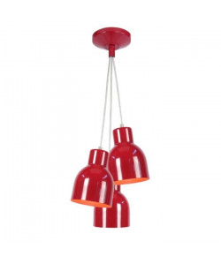 CARLSON Lustre acier 30x30x100 cm Rouge