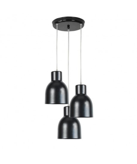 CARLSON Lustre acier 30x30x100 cm Noir