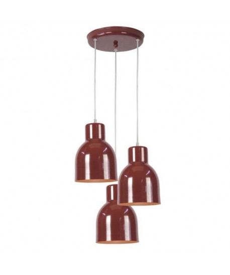 CARLSON Lustre acier 30x30x100 cm Marron