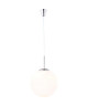 GLOBO LIGHTING Suspension nickel mat en verre opal satiné  Blanc