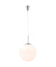 GLOBO LIGHTING Suspension nickel mat en verre opal satiné  Blanc orangé