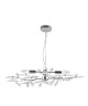 GLOBO LIGHTING Suspension  Cristaux acryliques satiné  70x46x140 cm  Chrome