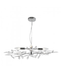 GLOBO LIGHTING Suspension  Cristaux acryliques satiné  70x46x140 cm  Chrome