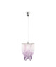 GLOBO LIGHTING Lustre chrome en acrylique translucide lilas  H 165 x Ř 26 cm