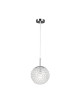 GLOBO LIGHTING Suspension chrome en acrylique translucide