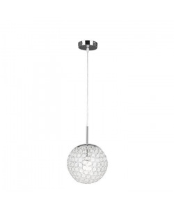 GLOBO LIGHTING Suspension chrome en acrylique translucide