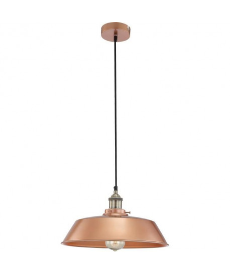 GLOBO LIGHTING Suspension aluminium brossé  Ř 36 x H 12,4 cm  Cuivre doré