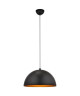 GLOBO LIGHTING Suspension aluminium  Ř 40 x H 128 cm  Noir et doré