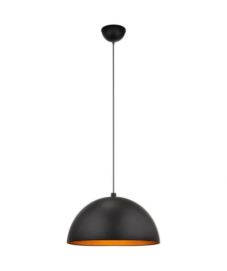 GLOBO LIGHTING Suspension aluminium  Ř 40 x H 128 cm  Noir et doré