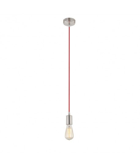 Suspension en nickel mat 140x10x10 cm Rouge