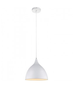 GLOBO LIGHTING Suspension métal  Ř 25 x H 12 cm  Blanc mat