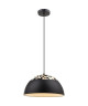 GLOBO LIGHTING Suspension métal  Ř 35 x H 12 cm  Noir et blanc