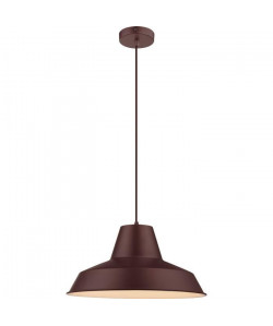 GLOBO LIGHTING Suspension métal  Ř 40 x H 12 cm  Bronze mat et blanc