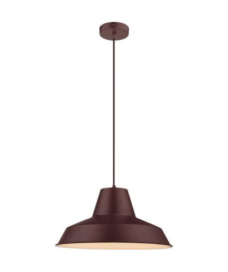 GLOBO LIGHTING Suspension métal  Ř 40 x H 12 cm  Bronze mat et blanc