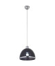 GLOBO LIGHTING Suspension chrome    Acrylique noir   Ř 23 x H 140 cm