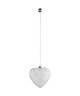 GLOBO LIGHTING Suspension LED Coeur avec Interrupteur  Inclus 2 piles CR2450  Ř 17 x H 72 cm  Blanc