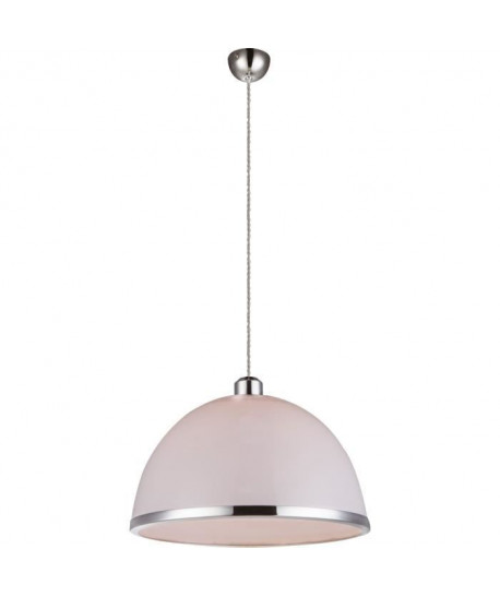 GLOBO LIGHTING Suspension chrome    Acrylique opal   Ř 34 x H 126 cm