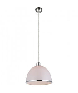 GLOBO LIGHTING Suspension chrome mat    Acrylique opal   Ř 23 x H 120 cm