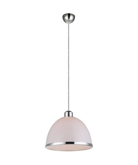 GLOBO LIGHTING Suspension chrome mat    Acrylique opal   Ř 23 x H 120 cm