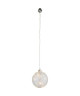 GLOBO LIGHTING Suspension LED Boule avec Interrupteur  Inclus 2 piles CR2450  Ř 12 x H 67 cm  Blanc