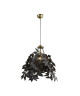 GLOBO LIGHTING Suspension tissu  Ř 50 cm x H 12 cm  Doré et noir