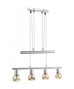 Suspension en nickel mat 120x8x60cm