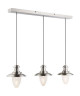 Suspension en nickel mat 130x19x90cm