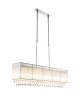 Suspension LED Chrome 120x18x90 cm Gris Métallisé