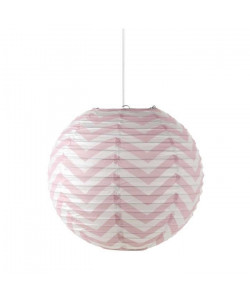 Lustre  suspensions boule Sune diametre 35 cm rose