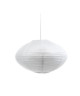 Lustre  suspensions ovale Ovalys papier diametre 40 cm blanc