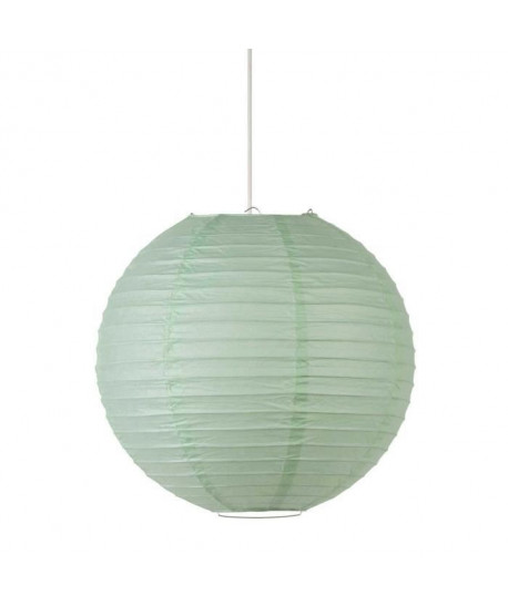 Lustre  suspension boule Japonaise diametre 35 cm vert d\'eau